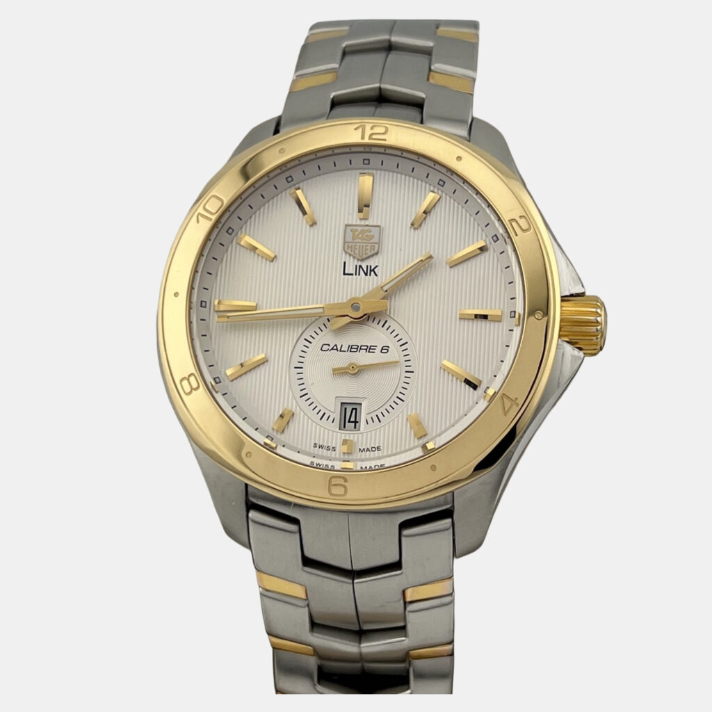 Tag Heuer Link Calibre 6 WAT2150.BB0953 Automatic 18K Yellow Gold Stainless Steel Men's Wristwatch 40 mm Tag Heuer Link Calibre 6 WAT2150.BB0953 Automatic 18K Yellow Gold Stainless Steel Men's Wristwatch 40 mm