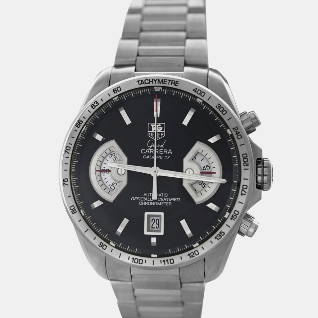 Tag Heuer Grand Carrera CAV511A.BA0902 Automatic Black Stainless Steel Men's Wristwatch 43 mm