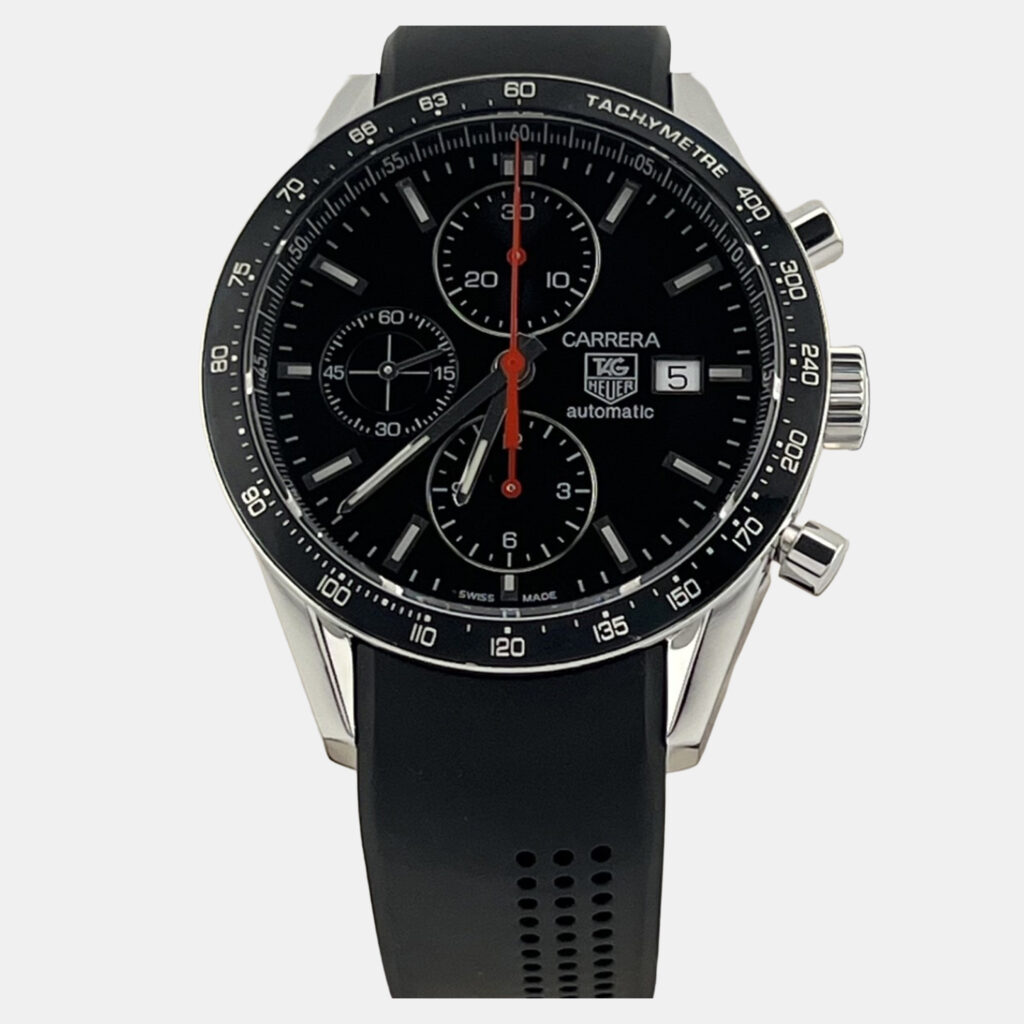 TAG Heuer Carrera Calibre 16 CV2014 Automatic Black Dial Stainless Steel Men's Wristwatch 41 mm TAG Heuer Carrera Calibre 16 CV2014 Automatic Black Dial Stainless Steel Men's Wristwatch 41 mm