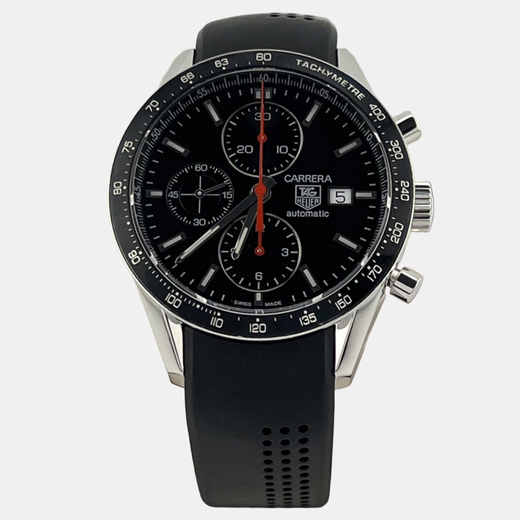 TAG Heuer Carrera Calibre 16 CV2014 Automatic Black Dial Stainless Steel Men's Wristwatch 41 mm TAG Heuer Carrera Calibre 16 CV2014 Automatic Black Dial Stainless Steel Men's Wristwatch 41 mm
