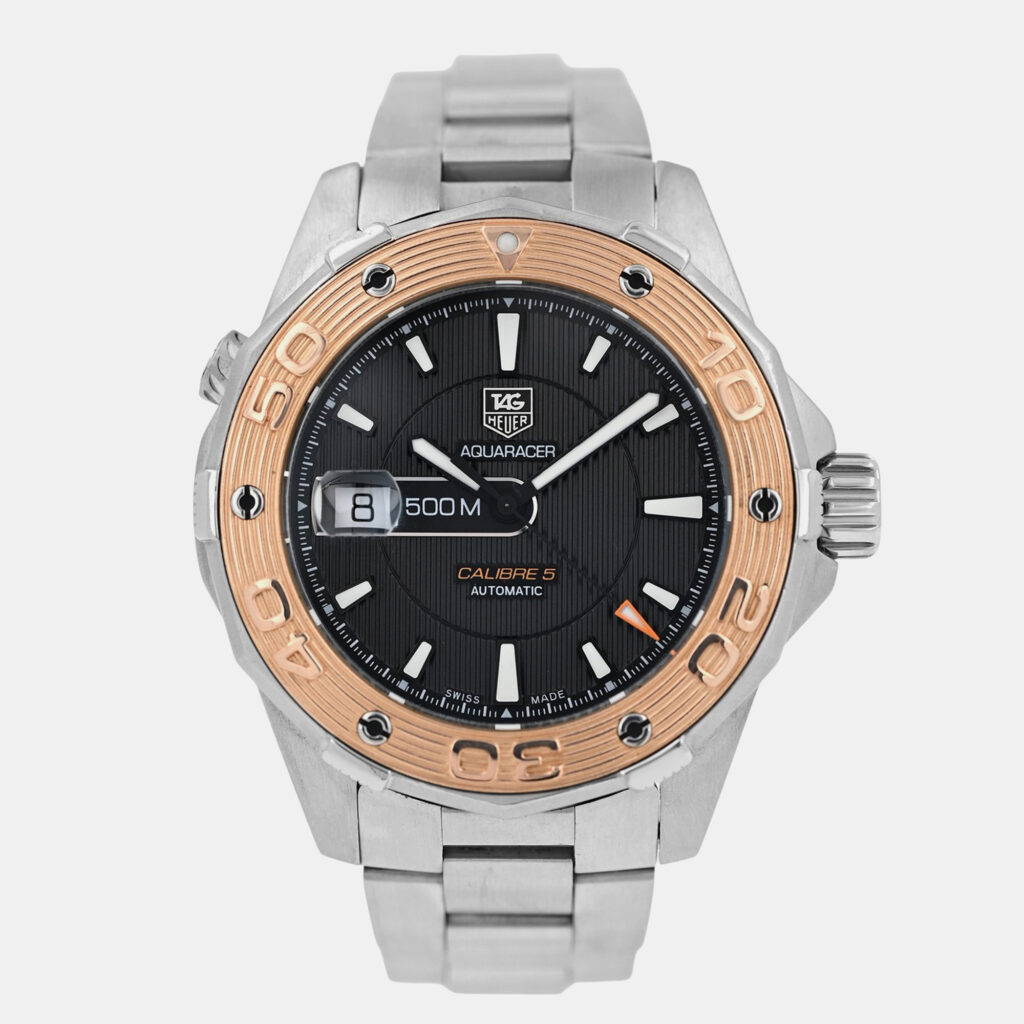 TAG Heuer Aquaracer WAJ2150.BA0870 Automatic 18K Rose Gold Stainless Steel Men's Wristwatch 43 mm TAG Heuer Aquaracer WAJ2150.BA0870 Automatic 18K Rose Gold Stainless Steel Men's Wristwatch 43 mm