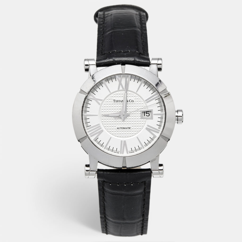 Tiffany & Co. Atlas Z1000.70.12A21A00A Silver Dial Rubber Leather Men's Wristwatch 42 mm Tiffany & Co. Atlas Z1000.70.12A21A00A Silver Dial Rubber Leather Men's Wristwatch 42 mm