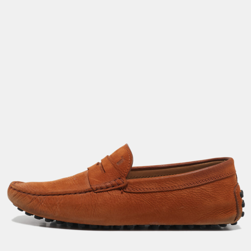 Tod's Brown Nubuck Leather Driver Loafers Size 39.5 Tod's Brown Nubuck Leather Driver Loafers Size 39.5