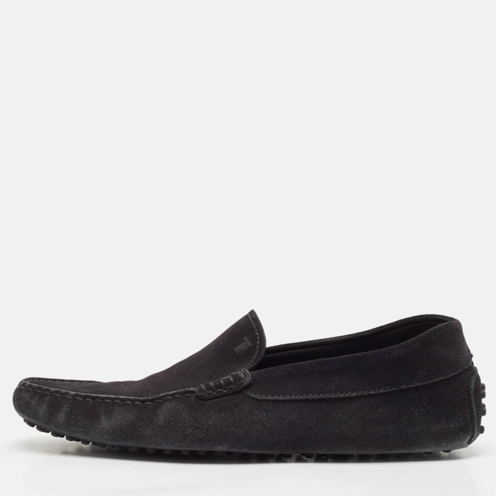 Tod's Black Suede Bow Slip On Loafers Size 41.5 Tod's Black Suede Bow Slip On Loafers Size 41.5