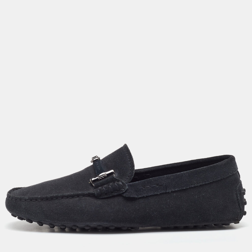 Tod's Midnight Blue Suede Slip On Loafers Size 38.5 Tod's Midnight Blue Suede Slip On Loafers Size 38.5