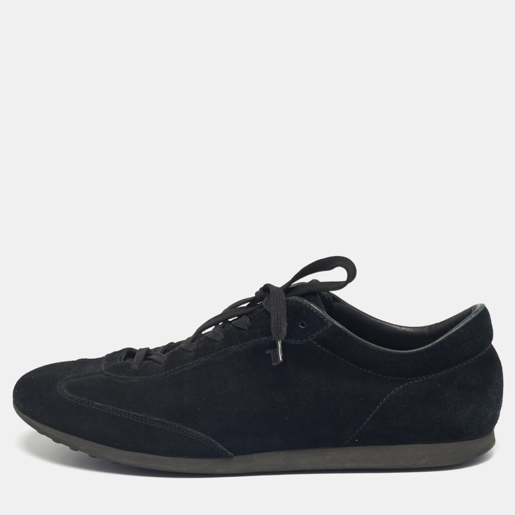 Tod's Black Suede Lace Up Sneakers Size 47.5 Tod's Black Suede Lace Up Sneakers Size 47.5