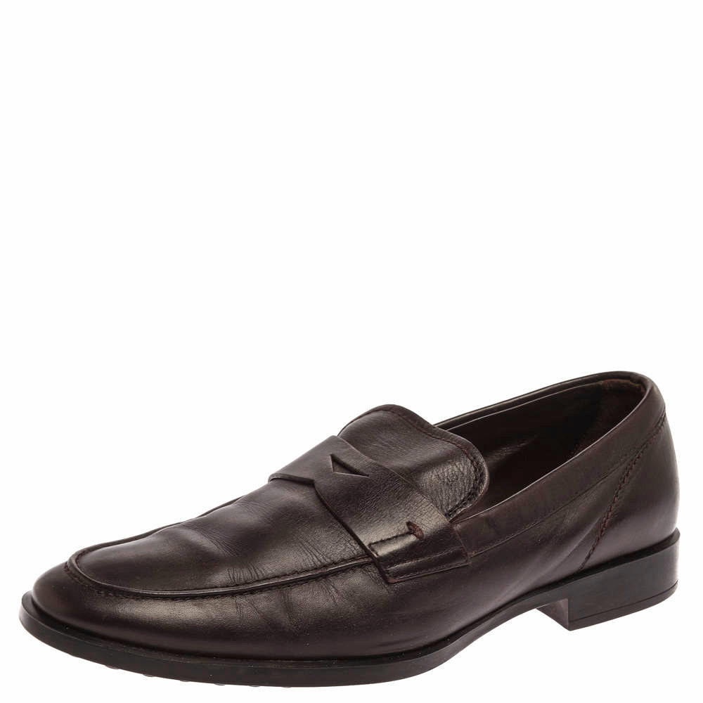 Tod's Dark Brown Leather Penny Loafers Size 40 Tod's Dark Brown Leather Penny Loafers Size 40