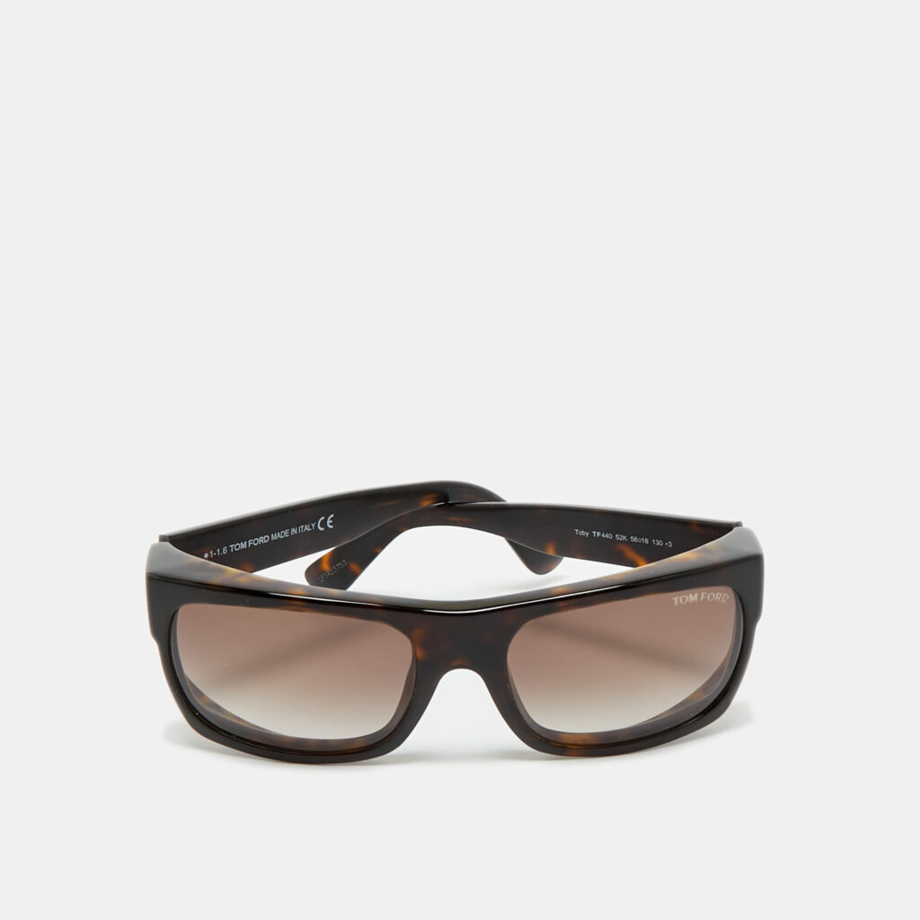 Tom Ford Tortoise Brown Gradient TF440 Toby Rectangle Sunglasses Tom Ford Tortoise Brown Gradient TF440 Toby Rectangle Sunglasses