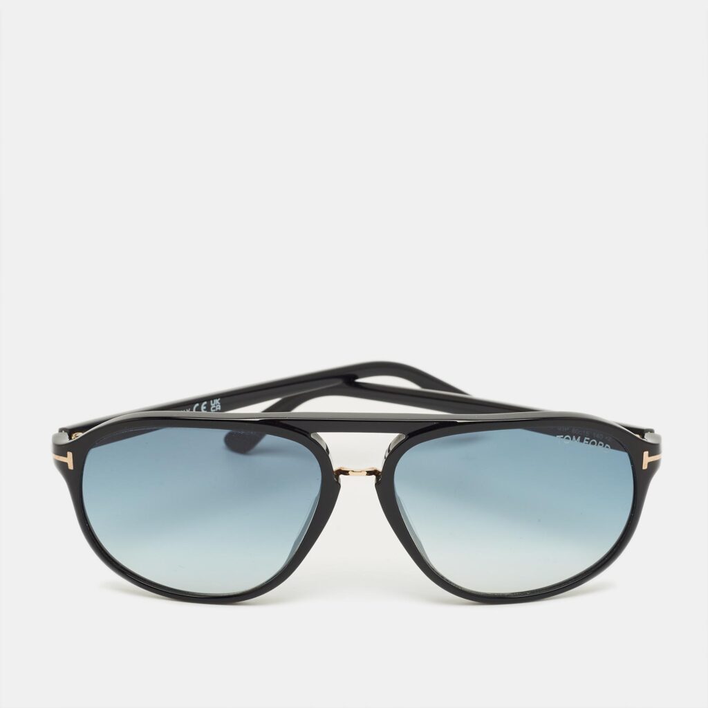 luxury-men-tom-ford-used-accessories-p1240535-001.jpg Tom Ford Black Gradient Jacob TF447 Aviator Sunglasses