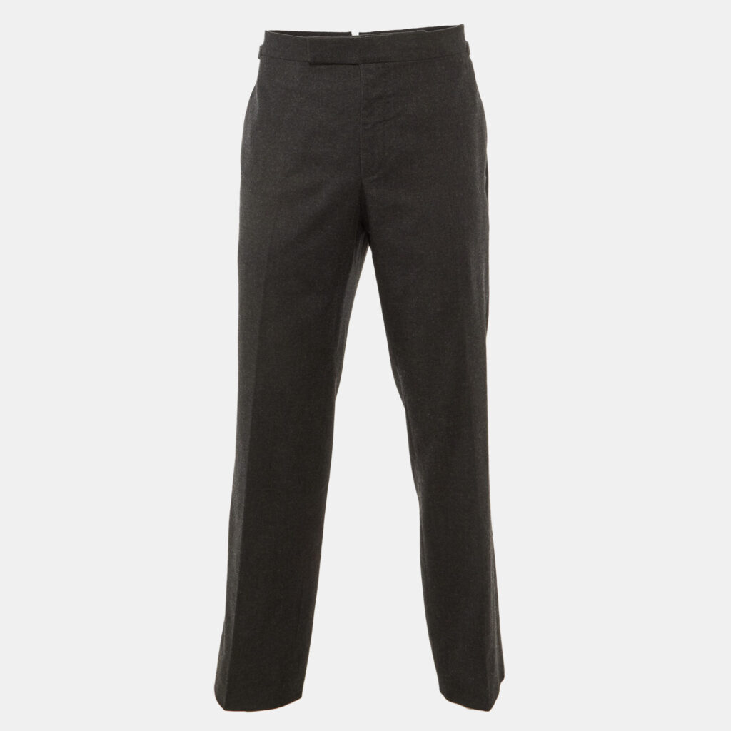 Tom Ford Black Wool Buckle Detail Trousers XXL