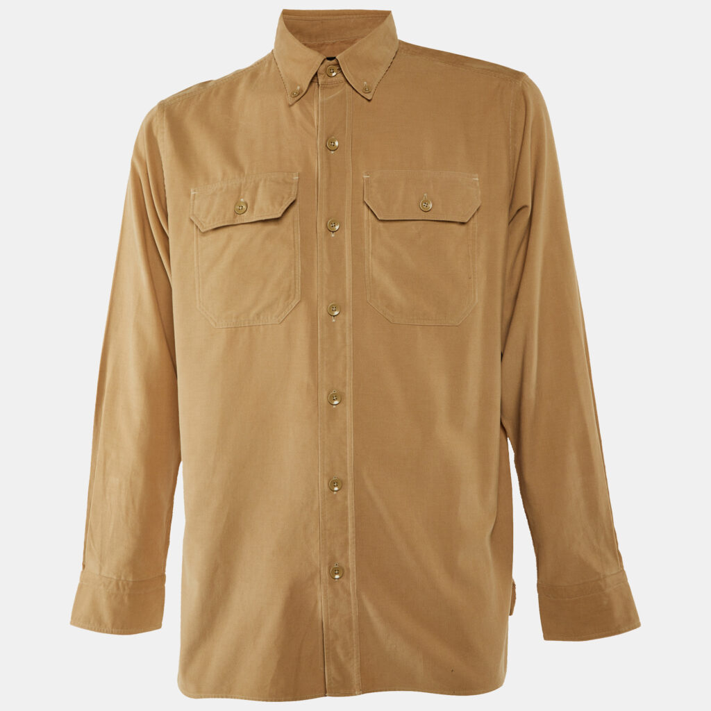 Tom Ford Beige Corduroy Button Front Shirt XXL Tom Ford Beige Corduroy Button Front Shirt XXL