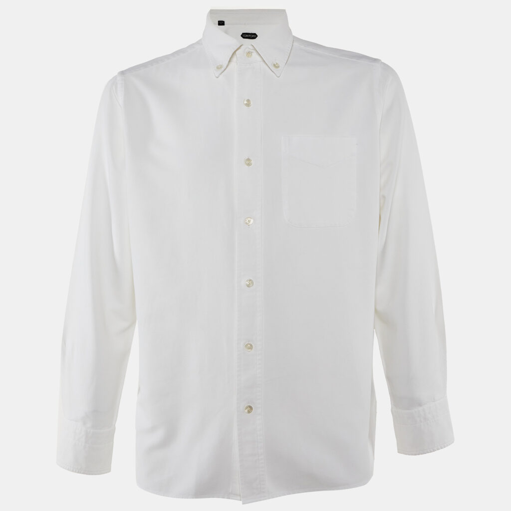 Tom Ford White Cotton Button Down Shirt XXL