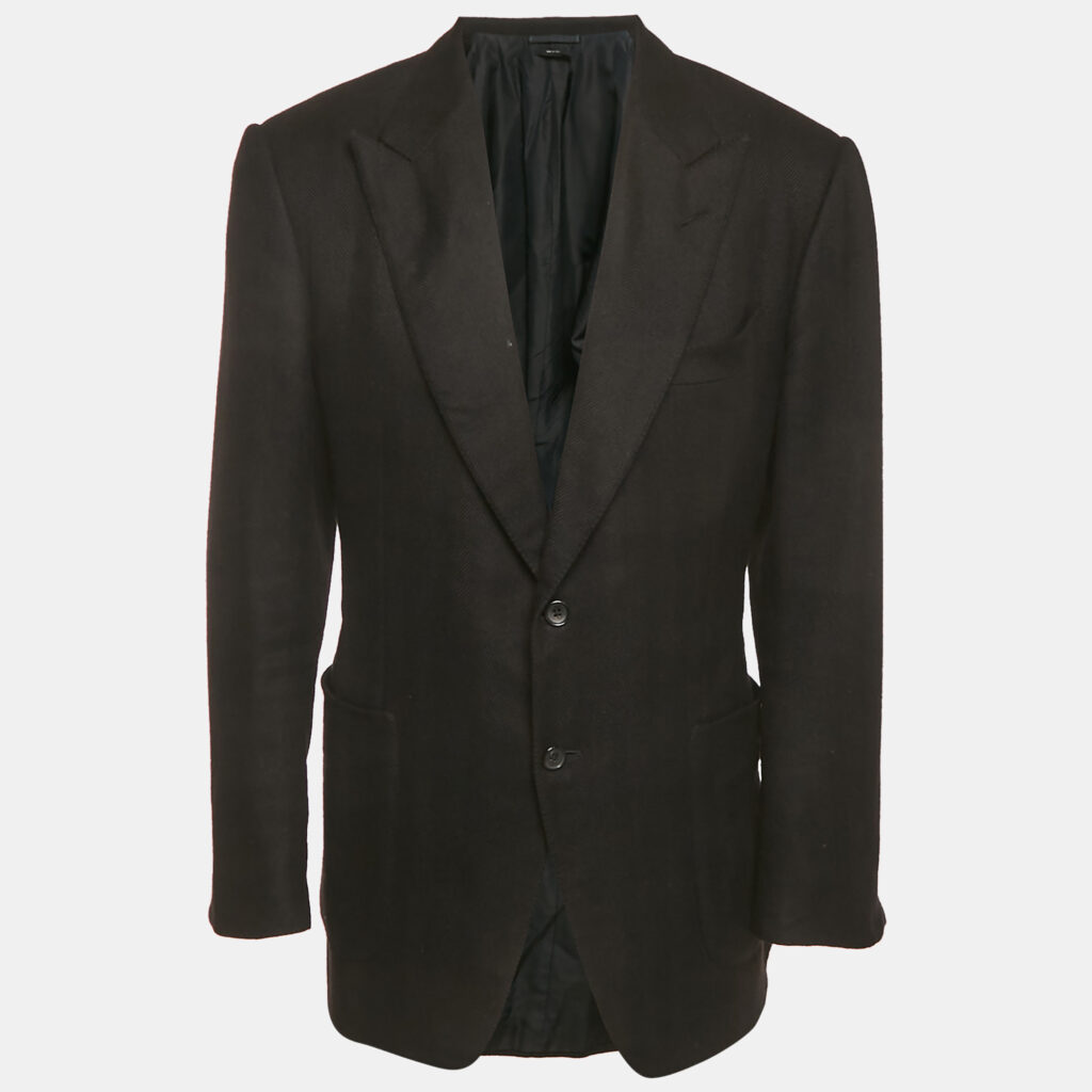 Tom Ford Black Silk Blend Single Breasted Blazer XXL Tom Ford Black Silk Blend Single Breasted Blazer XXL