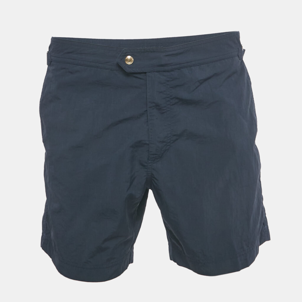 Tom Ford Navy Blue Nylon Shorts L Tom Ford Navy Blue Nylon Shorts L