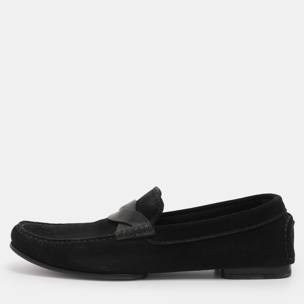 Tom Ford Black Suede And Leather Twist Band Elkan Loafer Size 45 Tom Ford Black Suede And Leather Twist Band Elkan Loafer Size 45