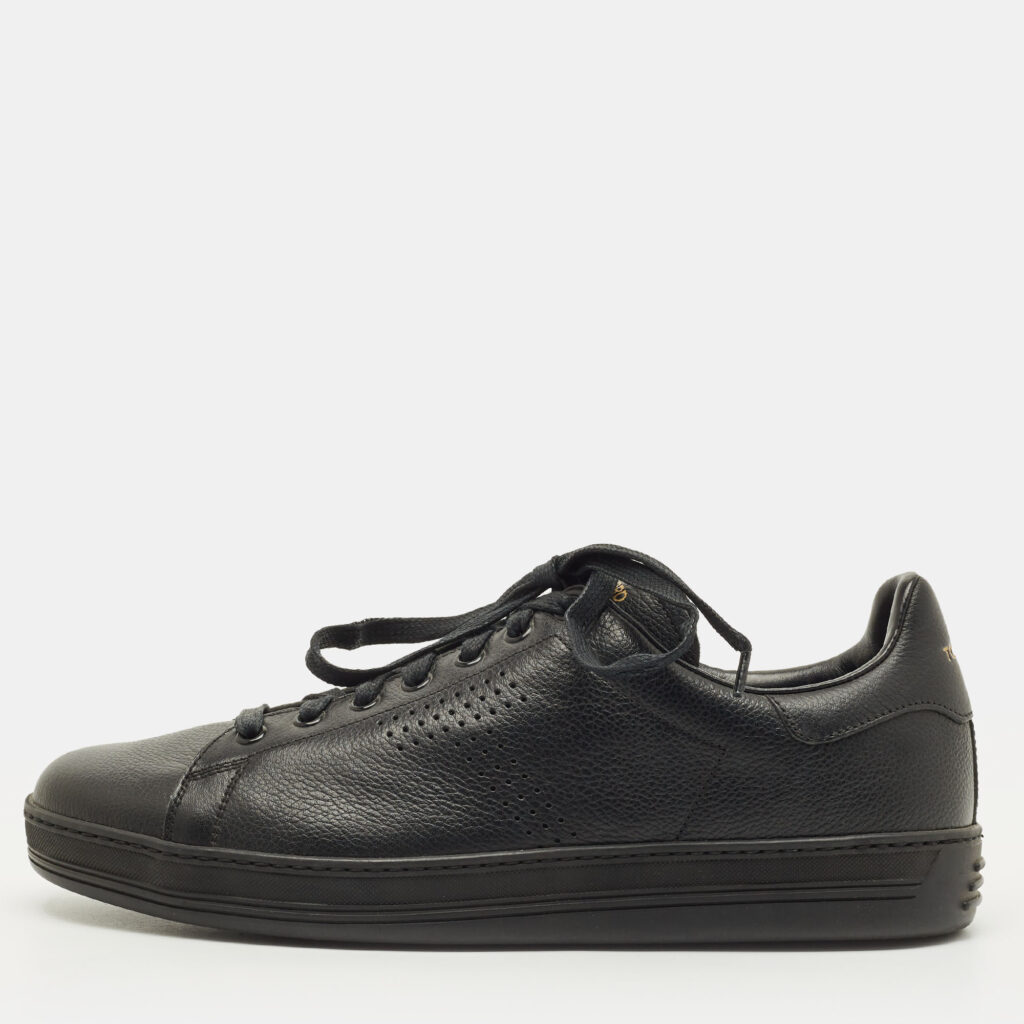 Tom Ford Warwick Size 41 Black Leather Low Top Sneakers Tom Ford Warwick Size 41 Black Leather Low Top Sneakers
