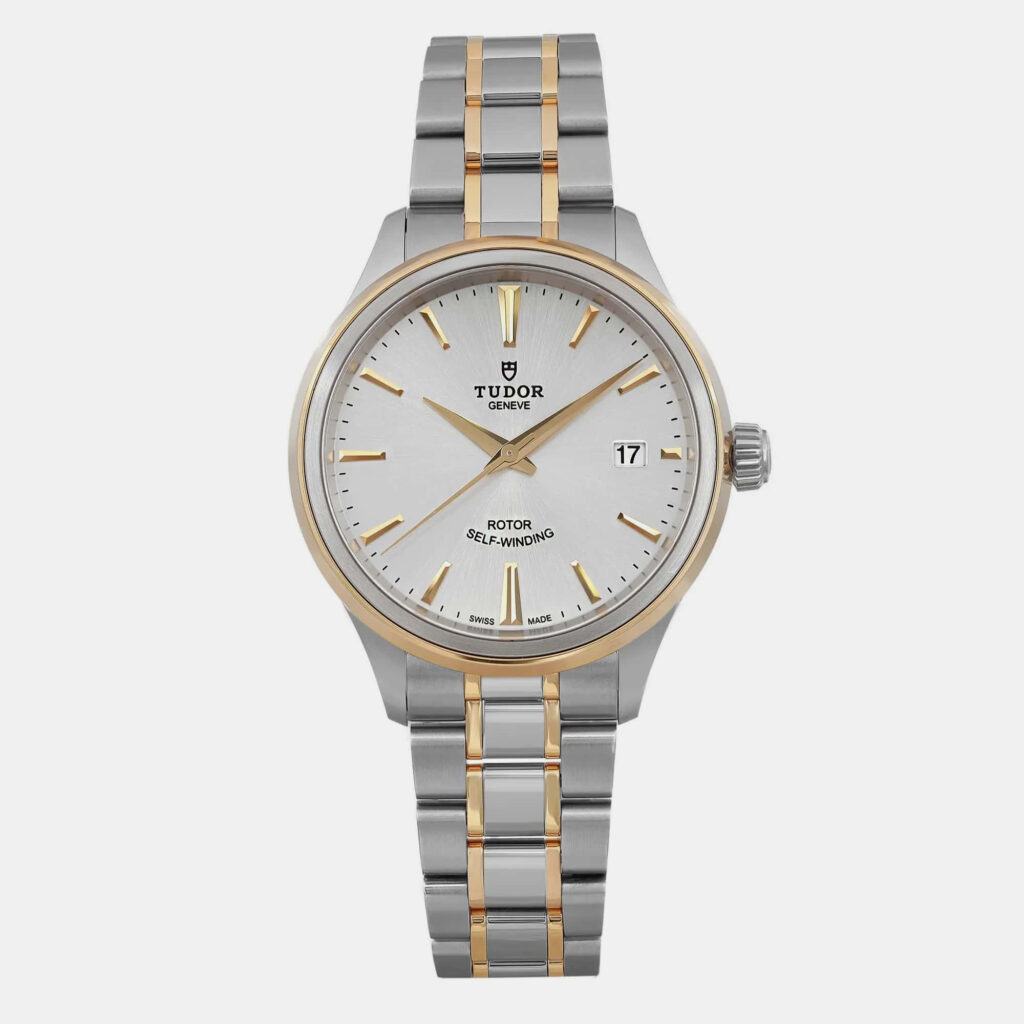 Tudor Silver Stainless Steel Style 12503-00020 Automatic Men's Wristwatch 38 mm
