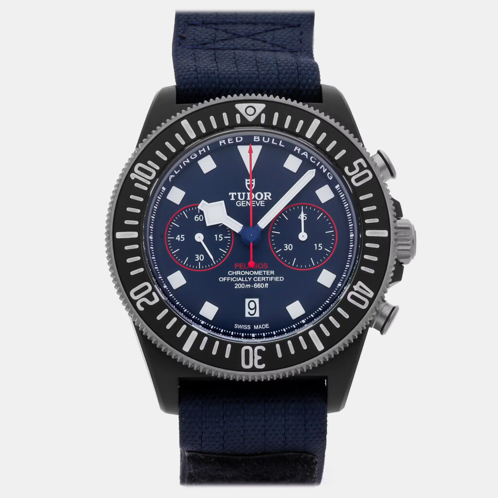Pre-Owned Tudor Pelagos FXD Chronograph 25807KN Blue Automatic Composite Men's Wristwatch 43 MM Pre-Owned Tudor Pelagos FXD Chronograph 25807KN Blue Automatic Composite Men's Wristwatch 43 MM