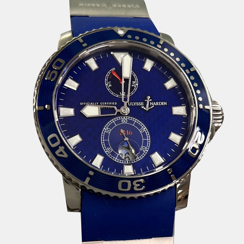 Ulysse Nardin Marine Diver 260-32-3A Automatic Blue 18K White Gold Men's Wristwatch 43 mm Ulysse Nardin Marine Diver 260-32-3A Automatic Blue 18K White Gold Men's Wristwatch 43 mm