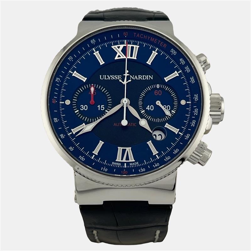 Ulysse Nardin Maxi Marine 353-66-3/323 Automatic Blue Dial Stainless Steel Men's Wristwatch 41 mm Ulysse Nardin Maxi Marine 353-66-3/323 Automatic Blue Dial Stainless Steel Men's Wristwatch 41 mm