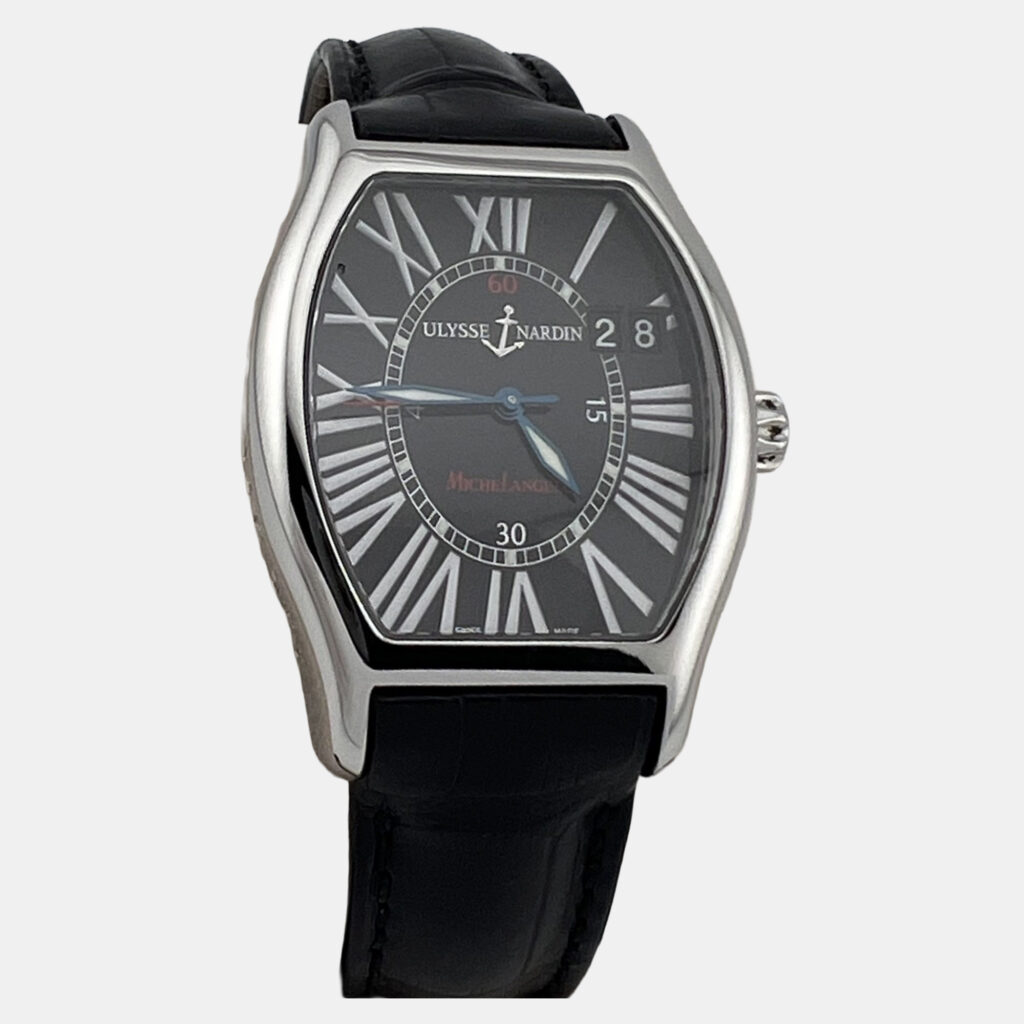 Ulysse Nardin Michelangelo Big Date 233-68 Automatic Black Dial Stainless Steel Men's Wristwatch 35 mm Ulysse Nardin Michelangelo Big Date 233-68 Automatic Black Dial Stainless Steel Men's Wristwatch 35 mm