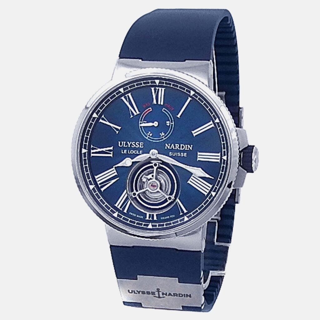 Ulysse Nardin Marine Tourbillon 1283-181/E3 Automatic Blue Dial Stainless Steel Men's Wristwatch 43 mm Ulysse Nardin Marine Tourbillon 1283-181/E3 Automatic Blue Dial Stainless Steel Men's Wristwatch 43 mm
