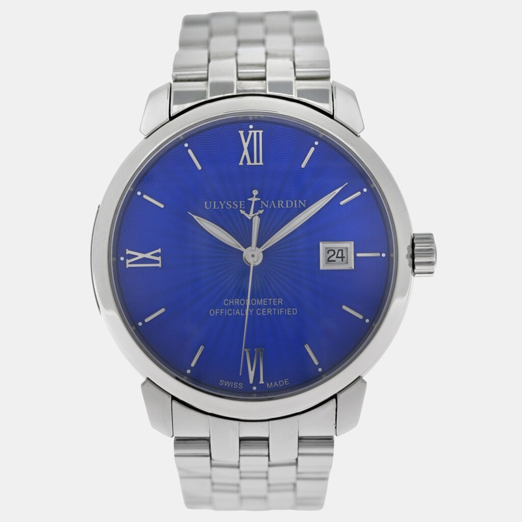 Ulysse Nardin Classic 8153-111 Automatic Blue Dial Stainless Steel Men's Wristwatch 40mm Ulysse Nardin Classic 8153-111 Automatic Blue Dial Stainless Steel Men's Wristwatch 40mm