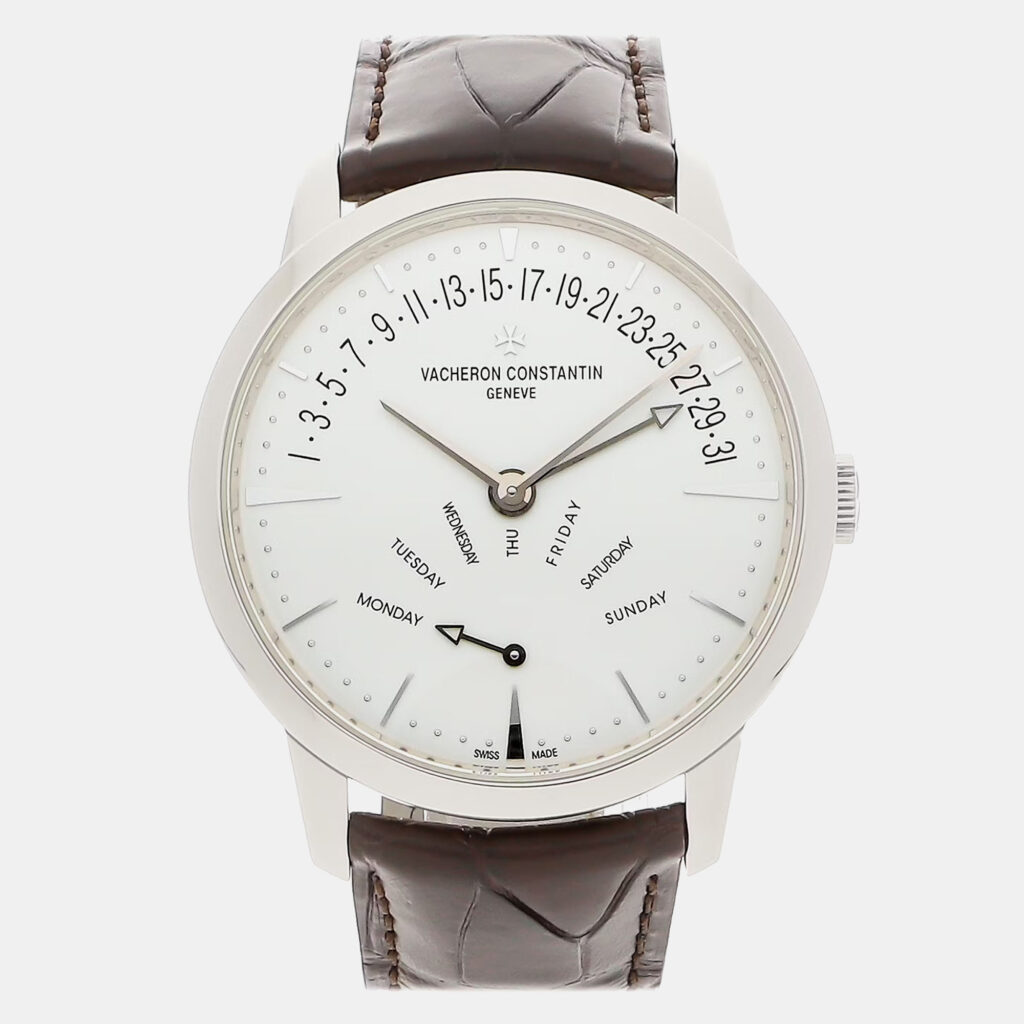 Vacheron Constantin Silver 18k White Gold Patrimony 4000U/000G-B112 Automatic Men's Wristwatch 42 mm Vacheron Constantin Silver 18k White Gold Patrimony 4000U/000G-B112 Automatic Men's Wristwatch 42 mm