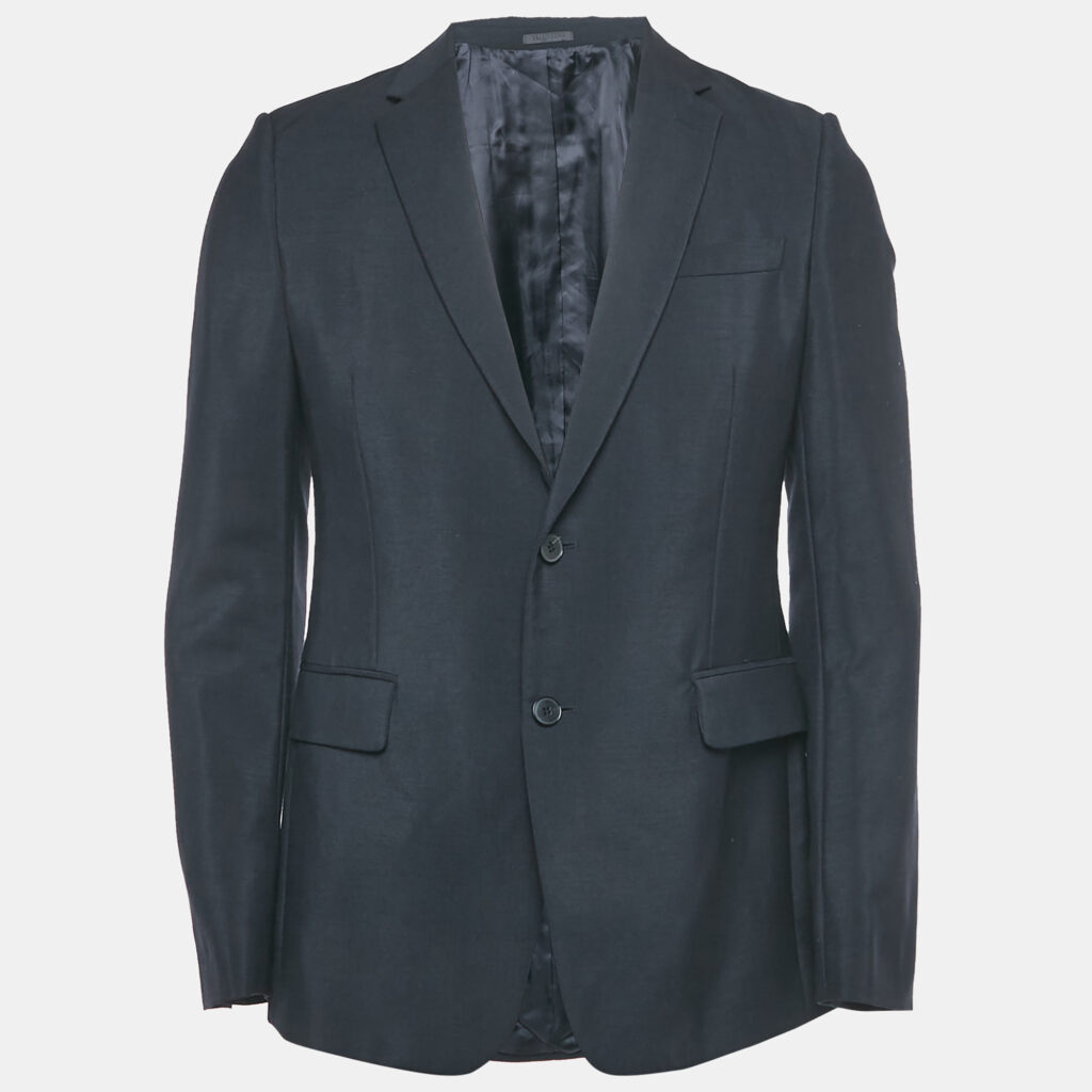 luxury-men-valentino-new-clothes-p1222355-002.jpg Valentino Navy Blue Mohair & Wool Single Breasted Blazer S