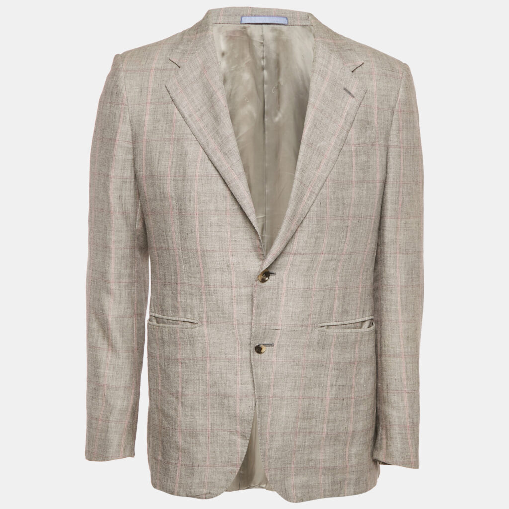 Valentino Grey Wool Blend Tailored Single Breasted Blazer L Valentino Grey Wool Blend Tailored Single Breasted Blazer L
