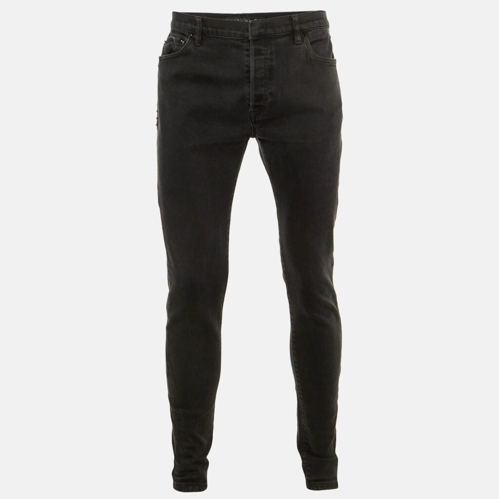 Valentino Black Rock Stud Denim Skinny Fit Jeans XL Waist 37" Valentino Black Rock Stud Denim Skinny Fit Jeans XL Waist 37"
