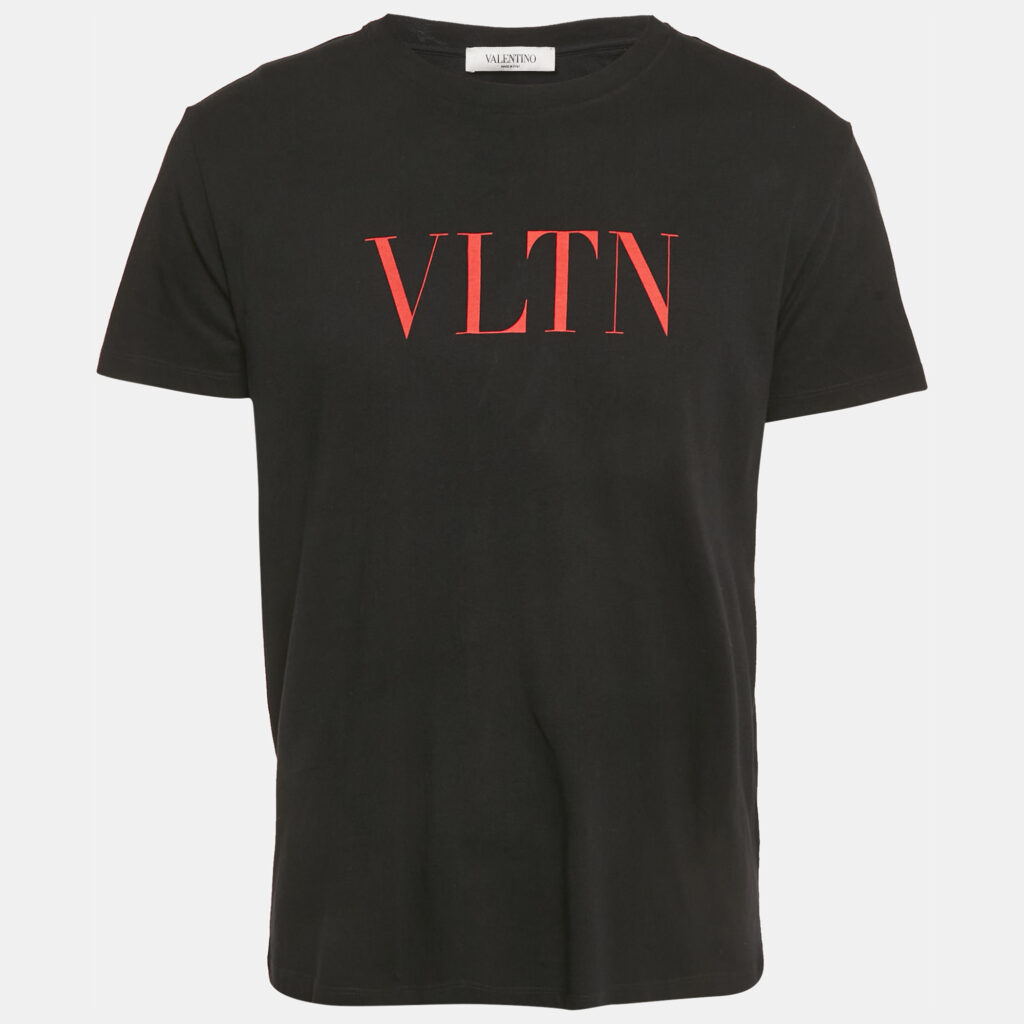 Valentino Black Logo Print Cotton T-Shirt M Valentino Black Logo Print Cotton T-Shirt M