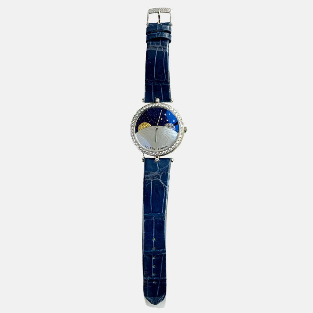 Van Cleef & Arpels Poetic Complications Day/Night Watch White Gold Diamond 38 mm Van Cleef & Arpels Poetic Complications Day/Night Watch White Gold Diamond 38 mm