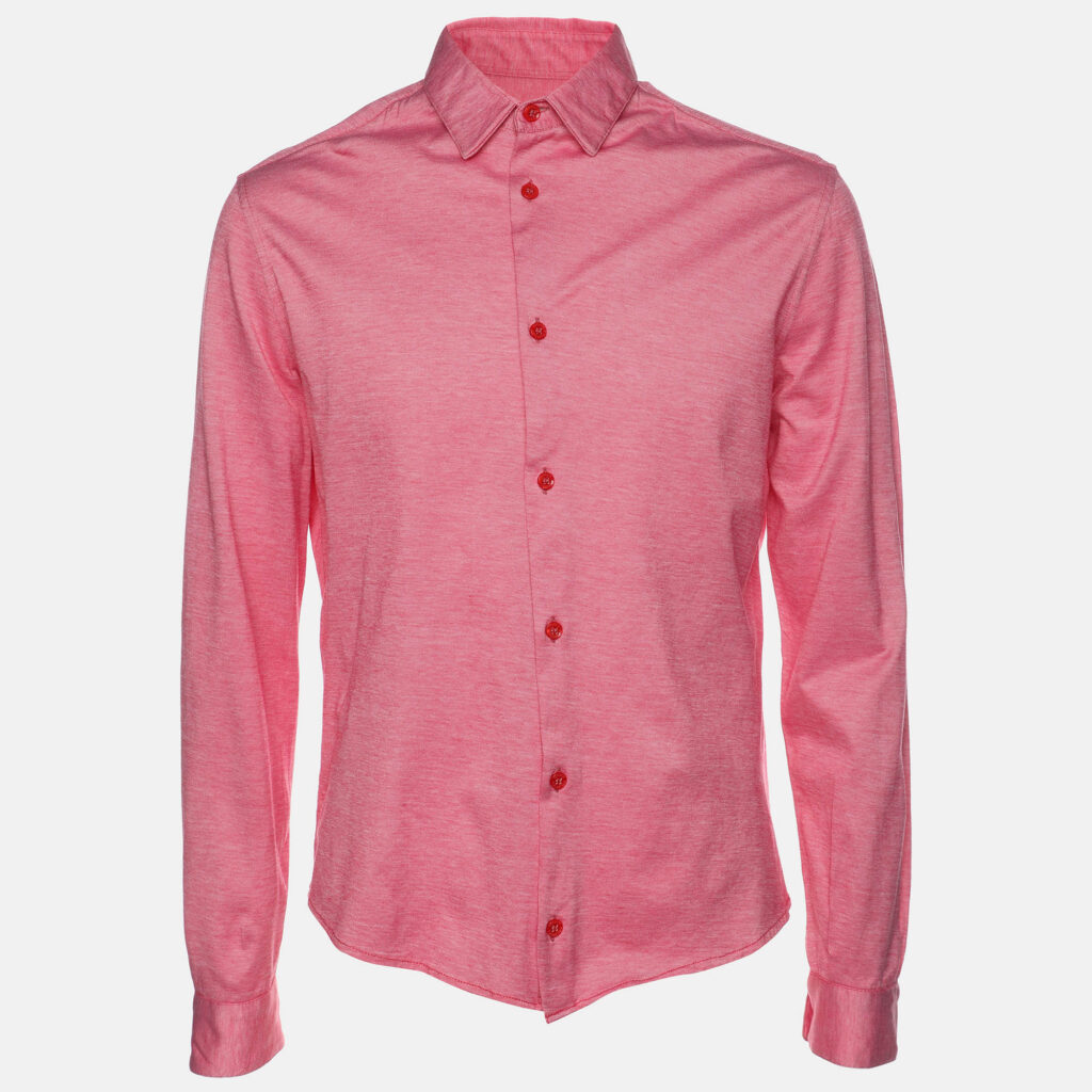 Versace Collection Pink Cotton Blend Full Sleeve Shirt M Versace Collection Pink Cotton Blend Full Sleeve Shirt M