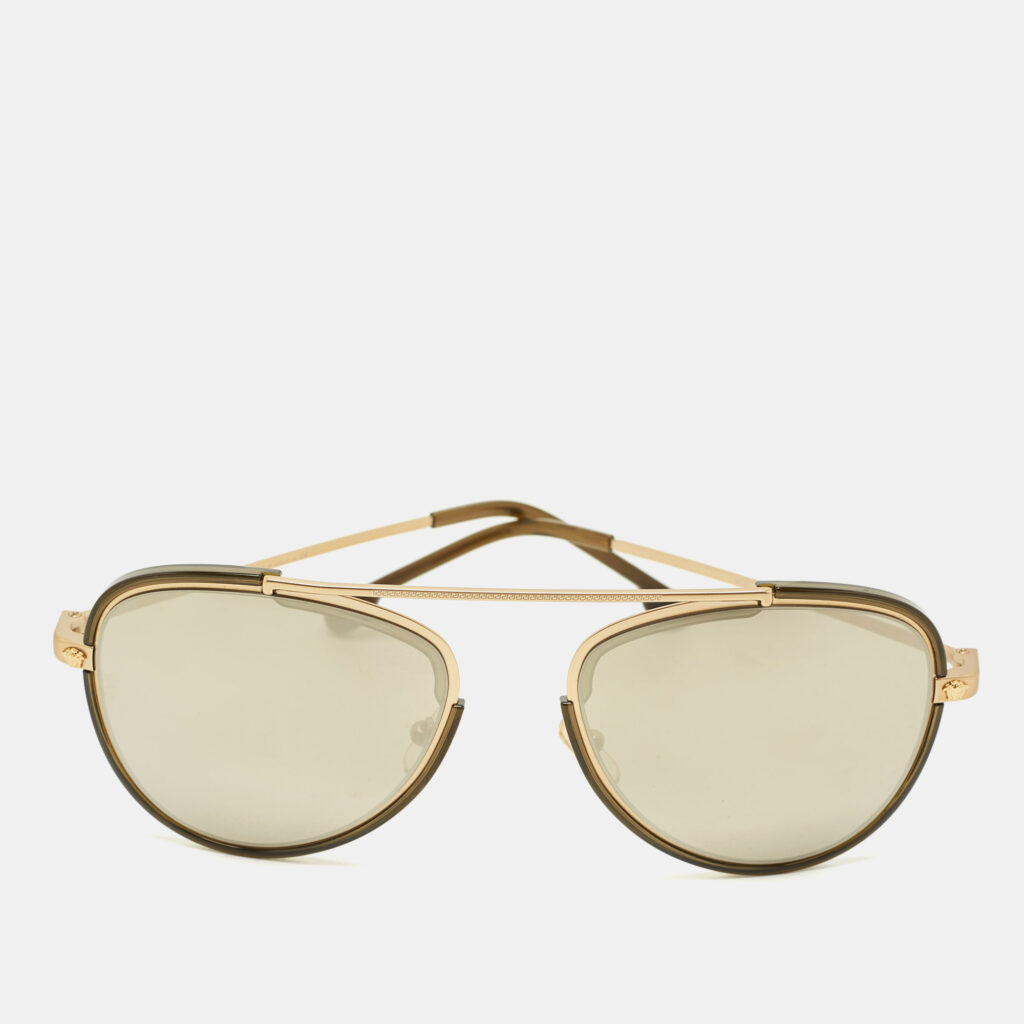 Versace Gold/Brown Mirrored MOD. 2193 Aviator Sunglasses Versace Gold/Brown Mirrored MOD. 2193 Aviator Sunglasses