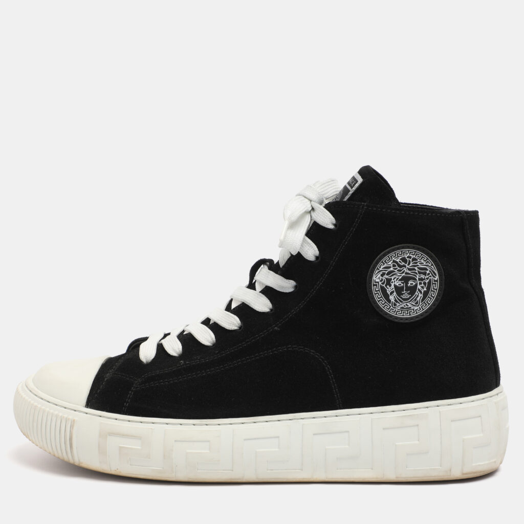 Versace Black Suede High Top Sneakers Size 41 Versace Black Suede High Top Sneakers Size 41