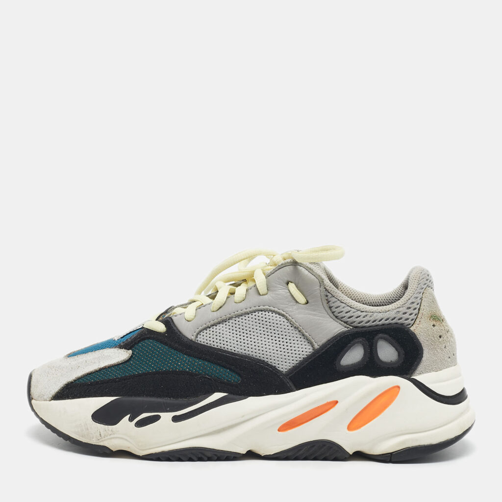 Yeezy x Adidas Multicolor Suede and Mesh Boost 700 Wave Runner Sneakers Size 40