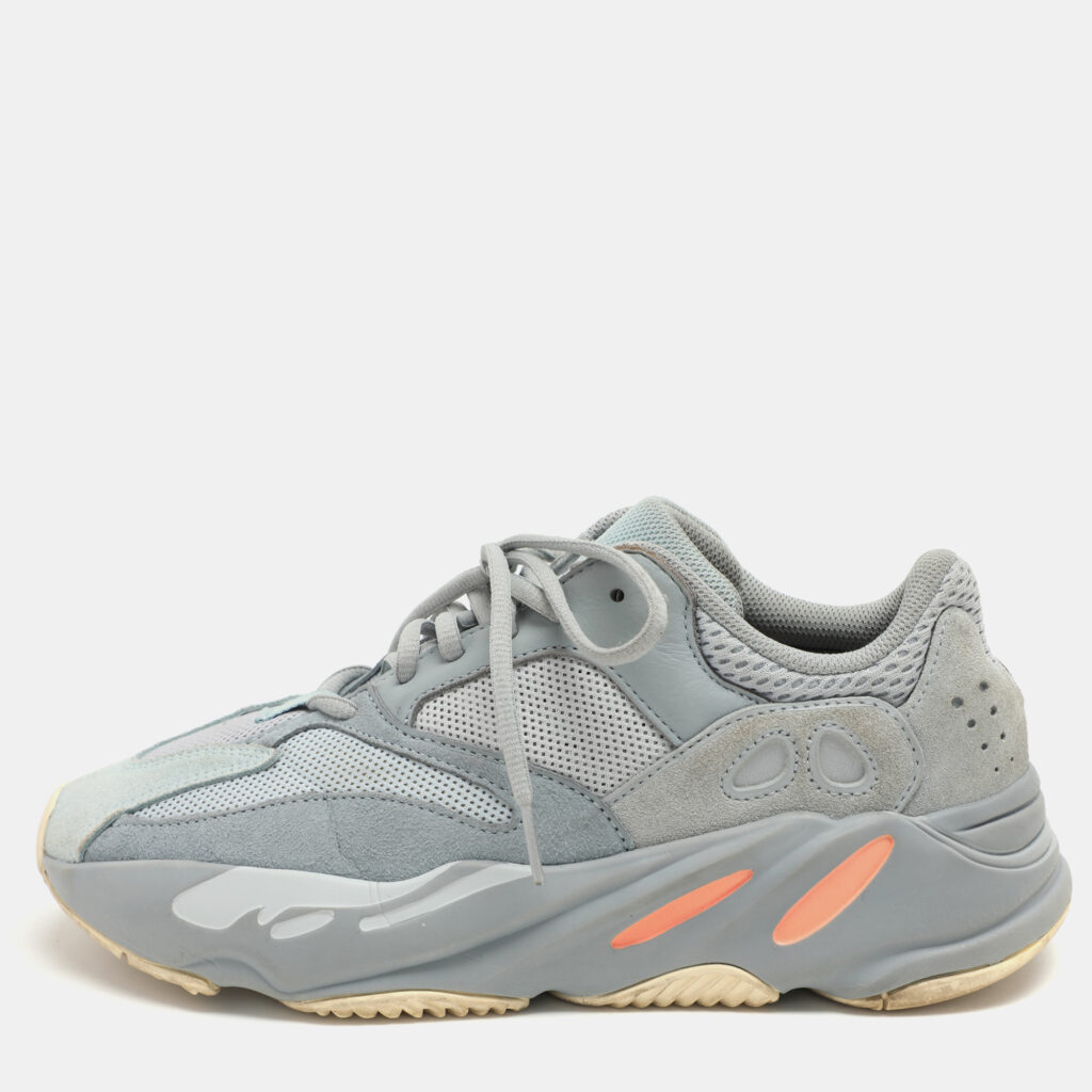 Yeezy x Adidas Grey Leather and Mesh Boost 700 'Inertia' Low Top Sneakers Size 40 2/3 Yeezy x Adidas Grey Leather and Mesh Boost 700 'Inertia' Low Top Sneakers Size 40 2/3