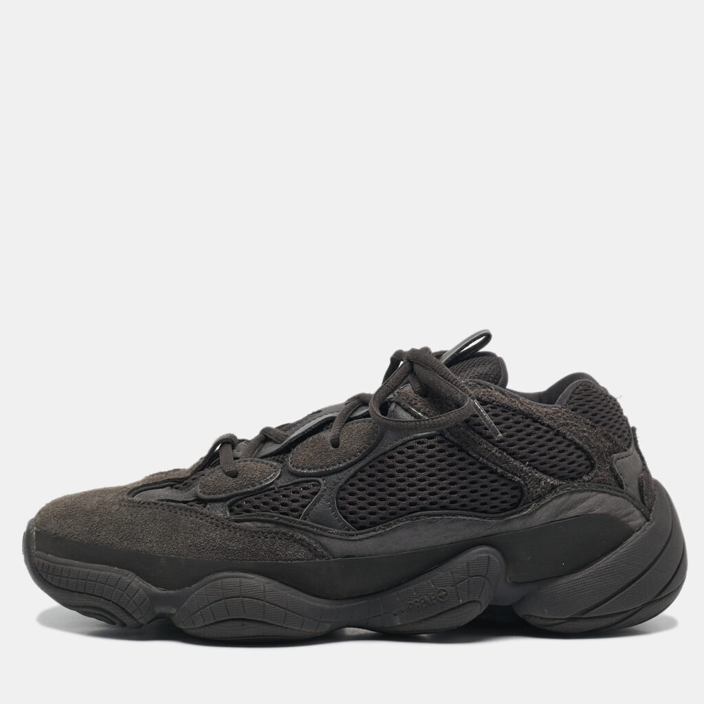 Yeezy x Adidas Black Mesh, Suede And Leather 500 Utility Black Sneakers Size 43 1/3 Yeezy x Adidas Black Mesh, Suede And Leather 500 Utility Black Sneakers Size 43 1/3
