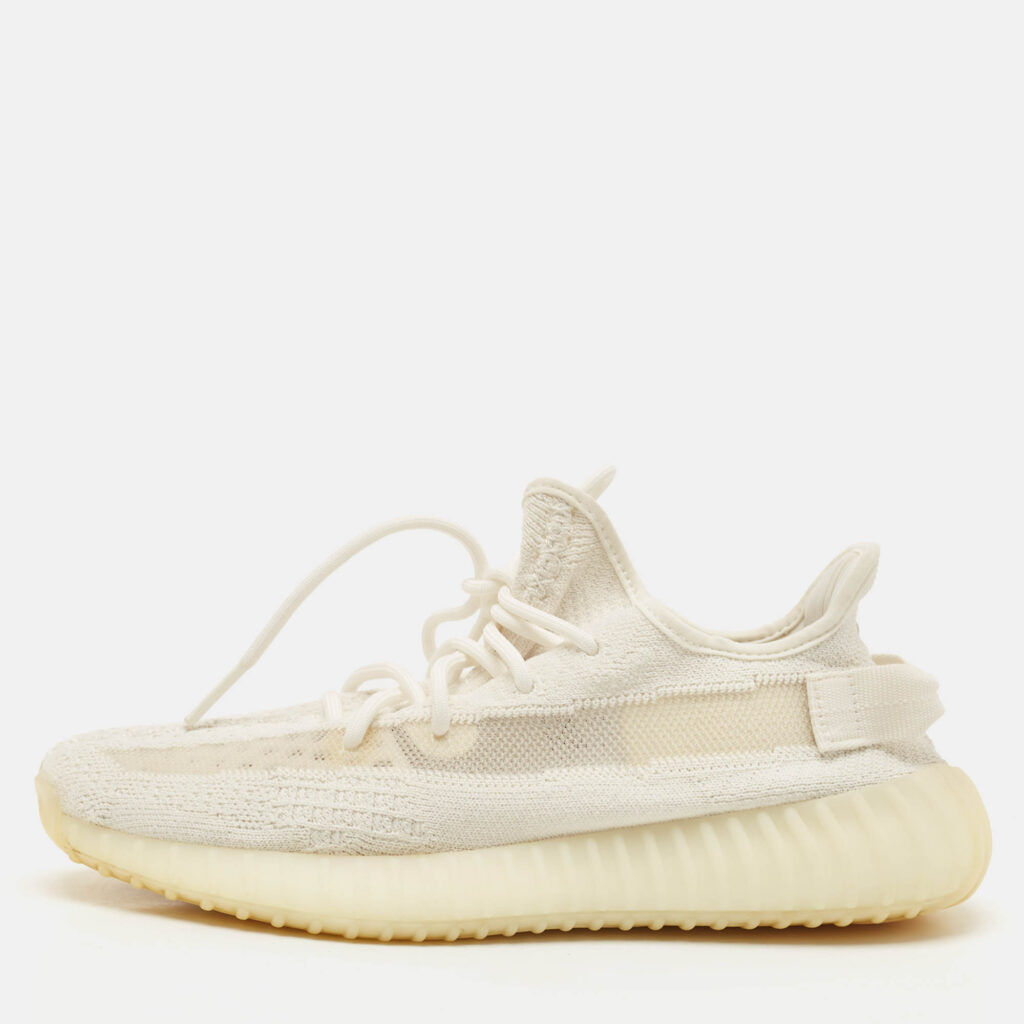 Yeezy x Adidas Off White Knit Fabric Boost 350 V2 Bone Sneakers Size 42 2/3 Yeezy x Adidas Off White Knit Fabric Boost 350 V2 Bone Sneakers Size 42 2/3