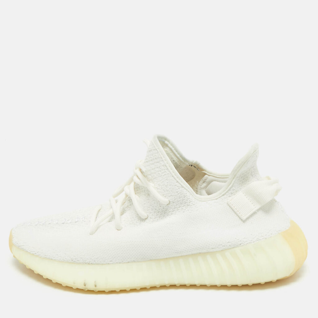 Yeezy x Adidas White Knit Fabric Boost 350 V2 White Sneakers Size 44 Yeezy x Adidas White Knit Fabric Boost 350 V2 White Sneakers Size 44