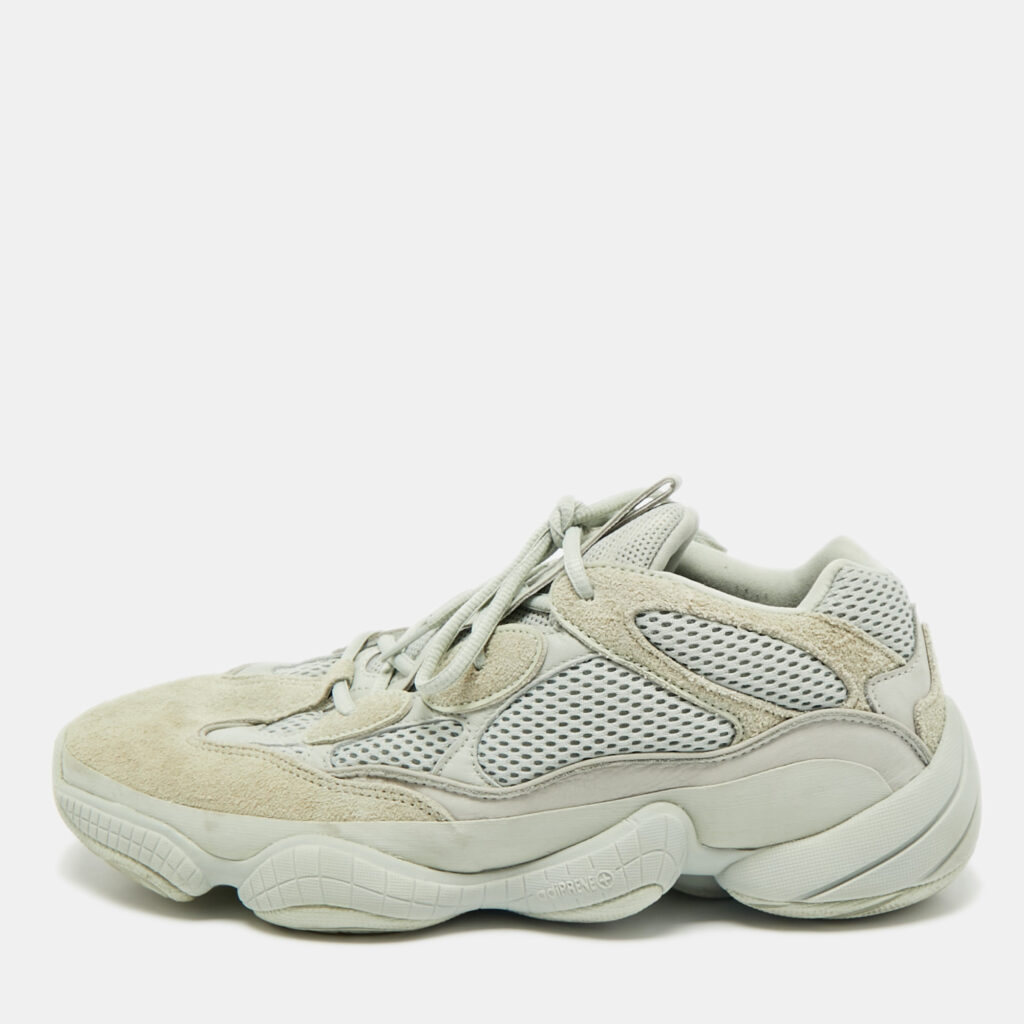 Yeezy x Adidas Grey Leather and Mesh 500 Salt Sneakers Size 46 2/3 Yeezy x Adidas Grey Leather and Mesh 500 Salt Sneakers Size 46 2/3