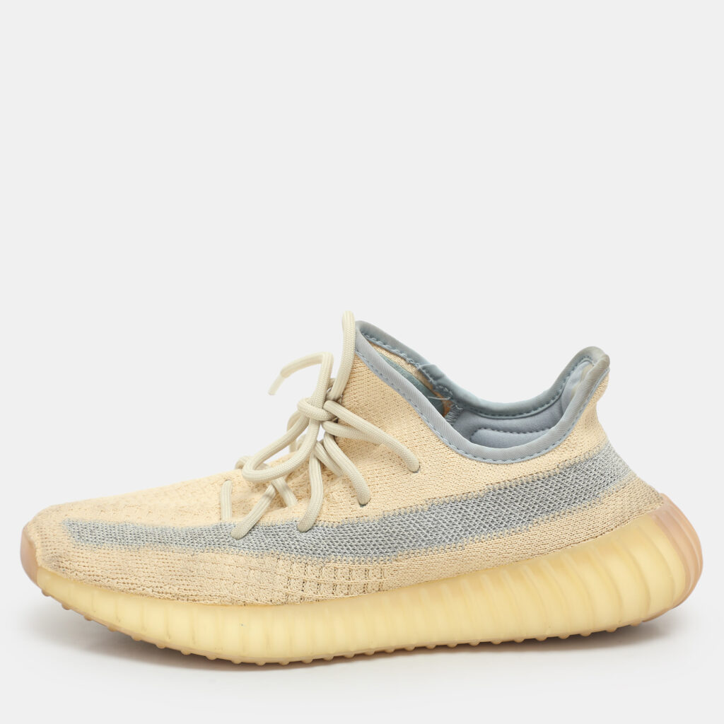 Yeezy x Adidas Light Beige Knit Fabric Boost 350 V2 Linen Sneakers Size 40 Yeezy x Adidas Light Beige Knit Fabric Boost 350 V2 Linen Sneakers Size 40