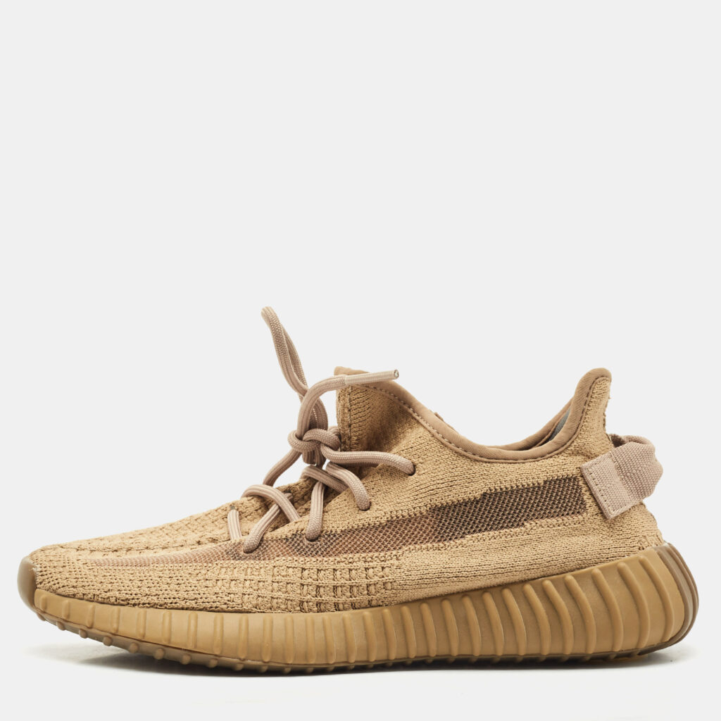 Yeezy x Adidas Brown Knit Fabric Boost 350 V2 Earth Sneakers Size 38 2/3 Yeezy x Adidas Brown Knit Fabric Boost 350 V2 Earth Sneakers Size 38 2/3