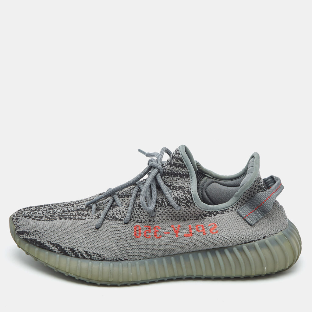 Yeezy x Adidas Grey Knit Fabric Boost 350 V2 Beluga 2.0 Sneakers Size 48 Yeezy x Adidas Grey Knit Fabric Boost 350 V2 Beluga 2.0 Sneakers Size 48