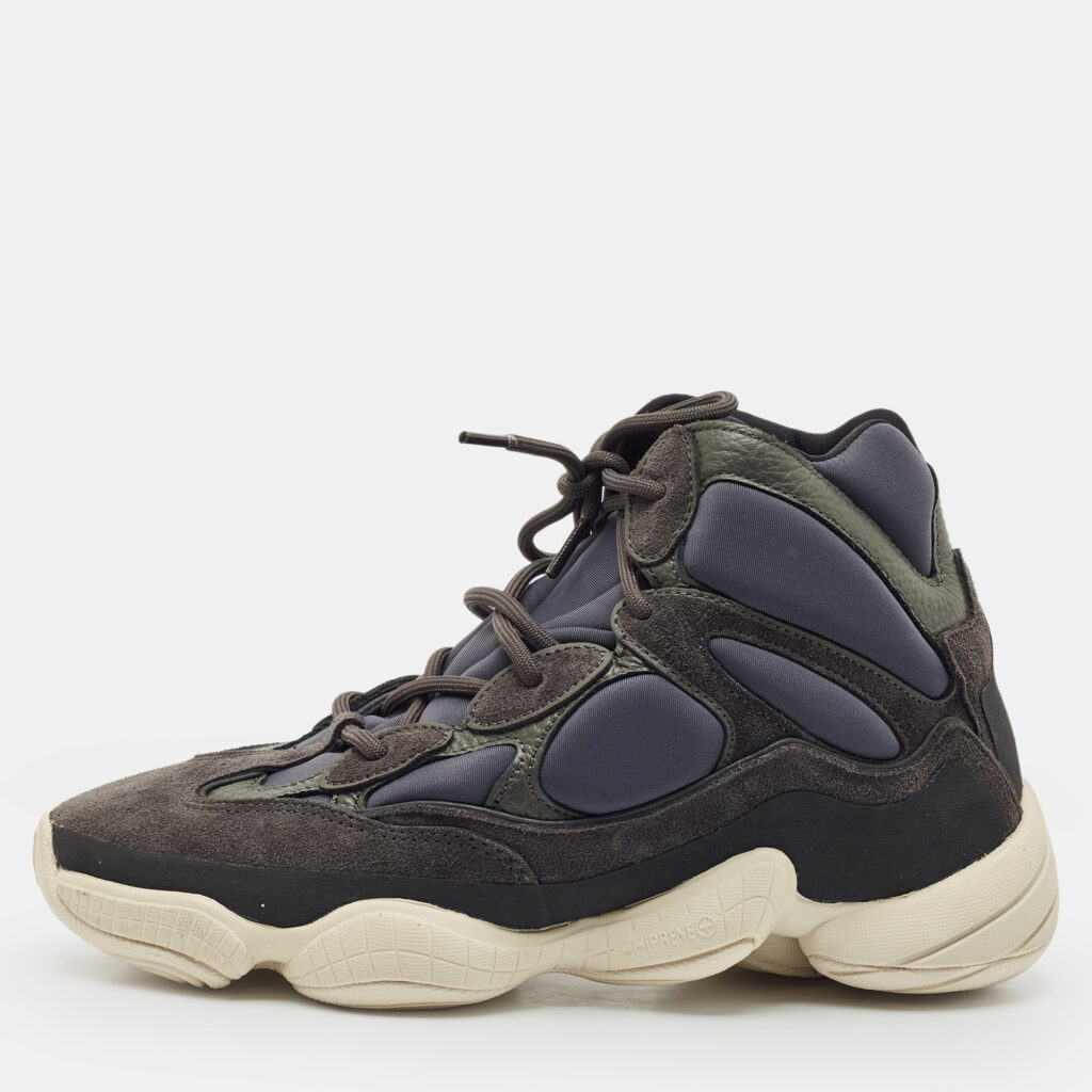 luxury-men-yeezy-x-adidas-used-shoes-p1181724-010-1.jpg Yeezy x Adidas Blue/Grey Neoprene and Suede 500 High Slate Sneakers Size 44 2/3