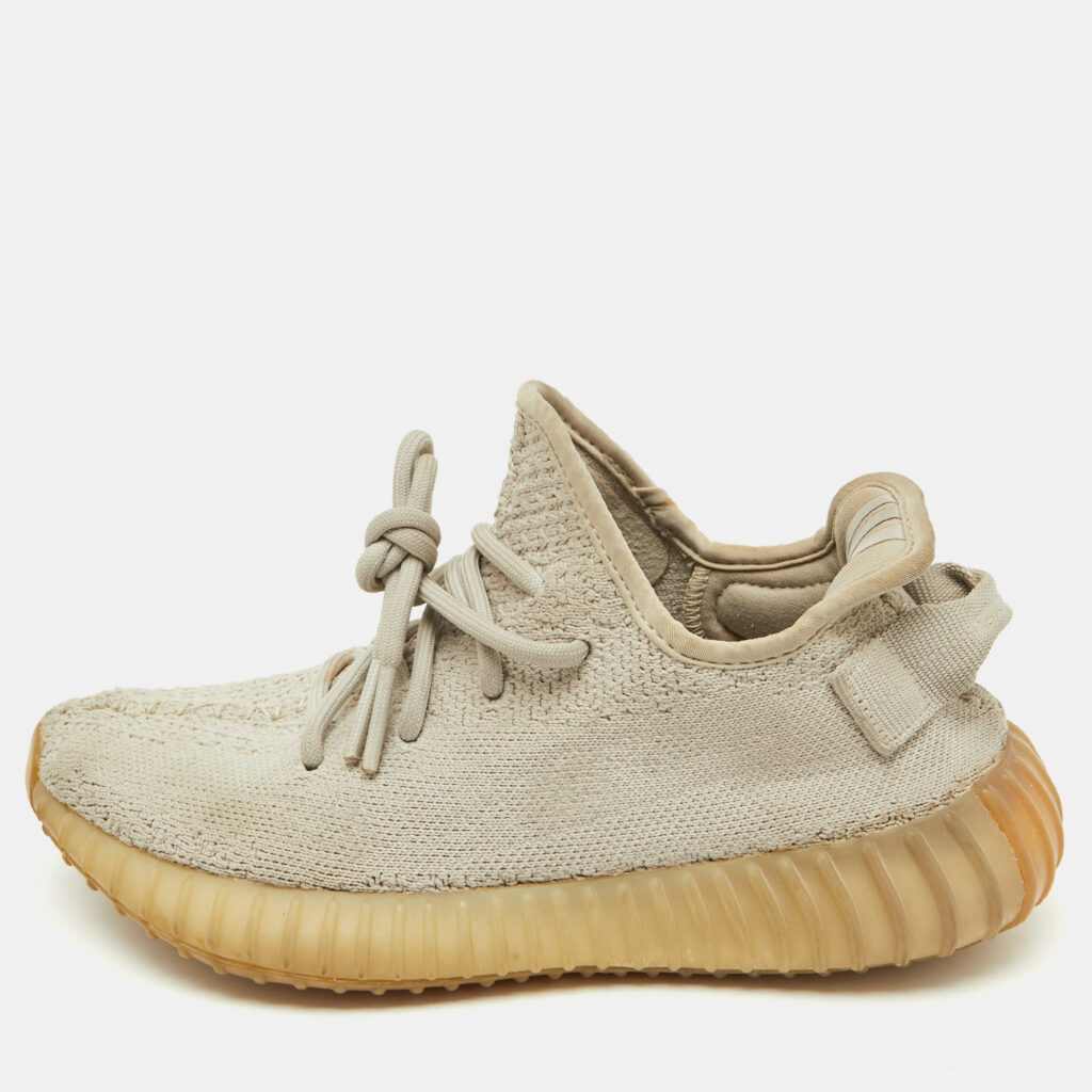 Yeezy x Adidas Grey Knit Fabric Boost 350 V2 Sesame Sneakers Size 36 2/3 Yeezy x Adidas Grey Knit Fabric Boost 350 V2 Sesame Sneakers Size 36 2/3