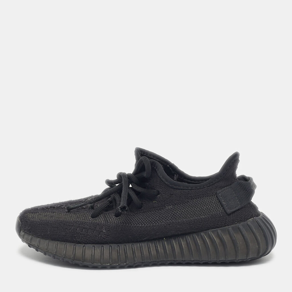 Yeezy x Adidas Black Knit Fabric Boost 350 V2 Onyx Sneakers Size 36 2/3