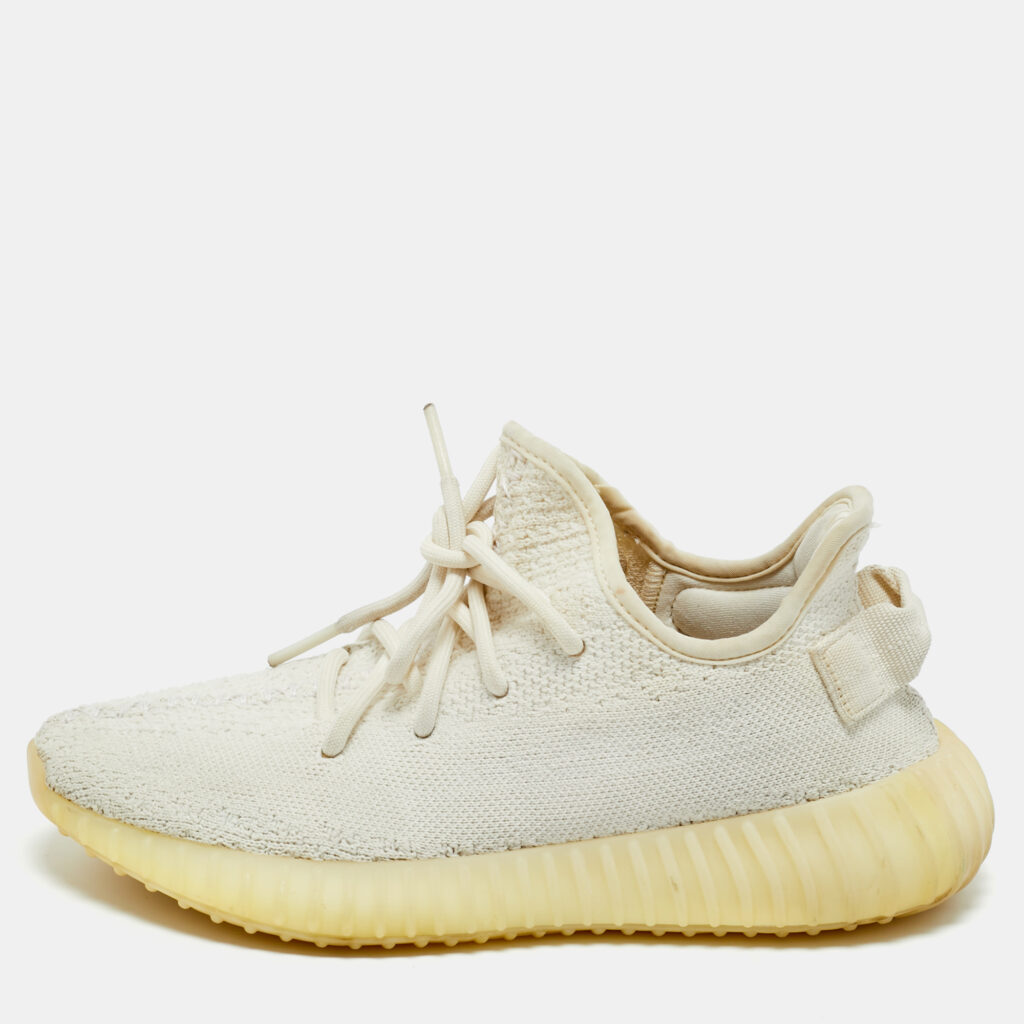 Yeezy x Adidas White Knit Fabric Boost 350 V2 Cream Sneakers Size 38 Yeezy x Adidas White Knit Fabric Boost 350 V2 Cream Sneakers Size 38