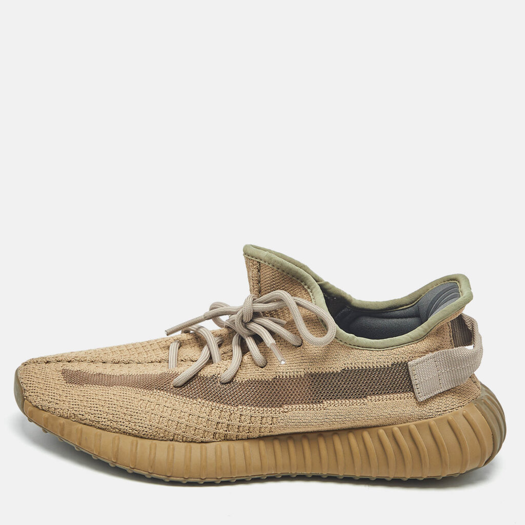 Yeezy x Adidas Brown Knit Fabric Boost 350 V2 Earth Lace Up Sneakers Size 42 Yeezy x Adidas Brown Knit Fabric Boost 350 V2 Earth Lace Up Sneakers Size 42